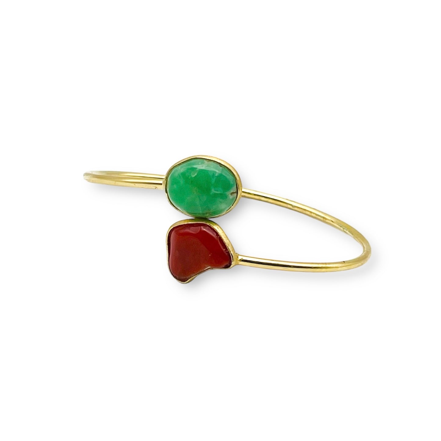 Bracciale con Corallo e Crisoprasio