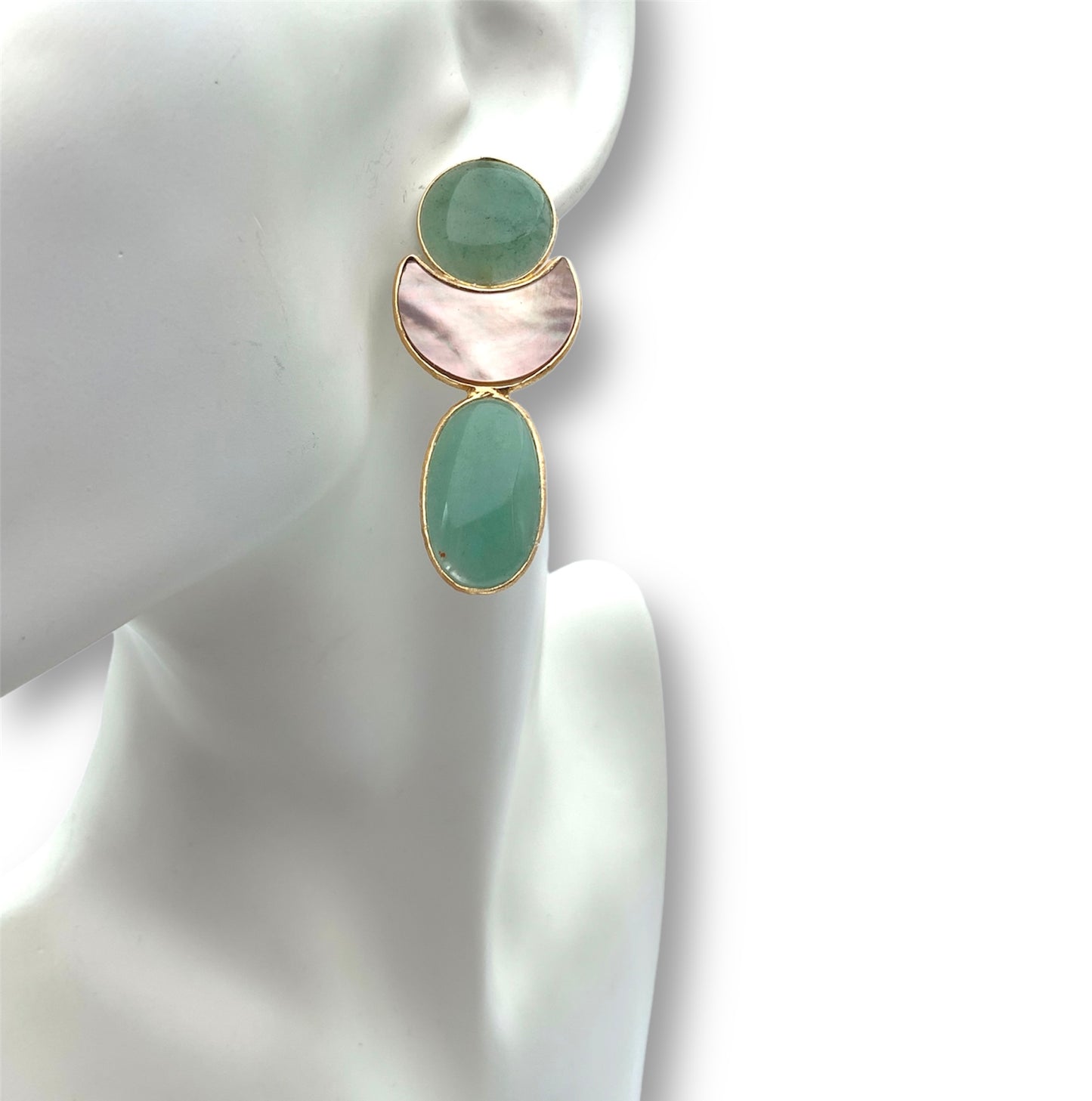 Orecchini con Avventurina e Madreperla