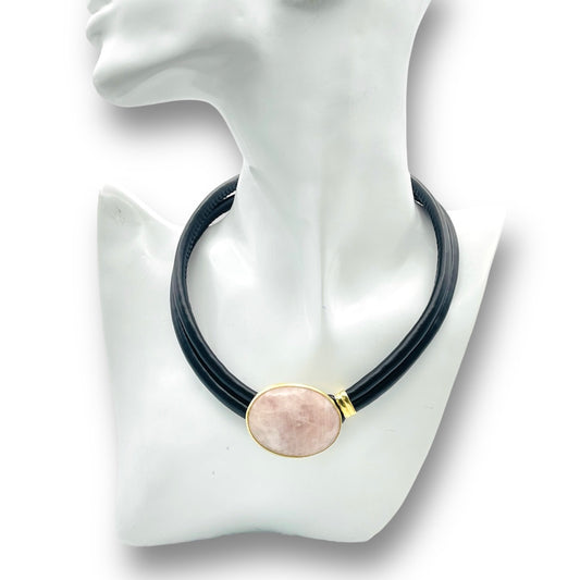 Girocollo Vanità- Quarzo Rosa