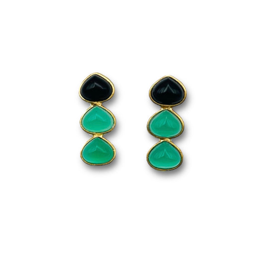 Orecchini con Onice e Agata Verde