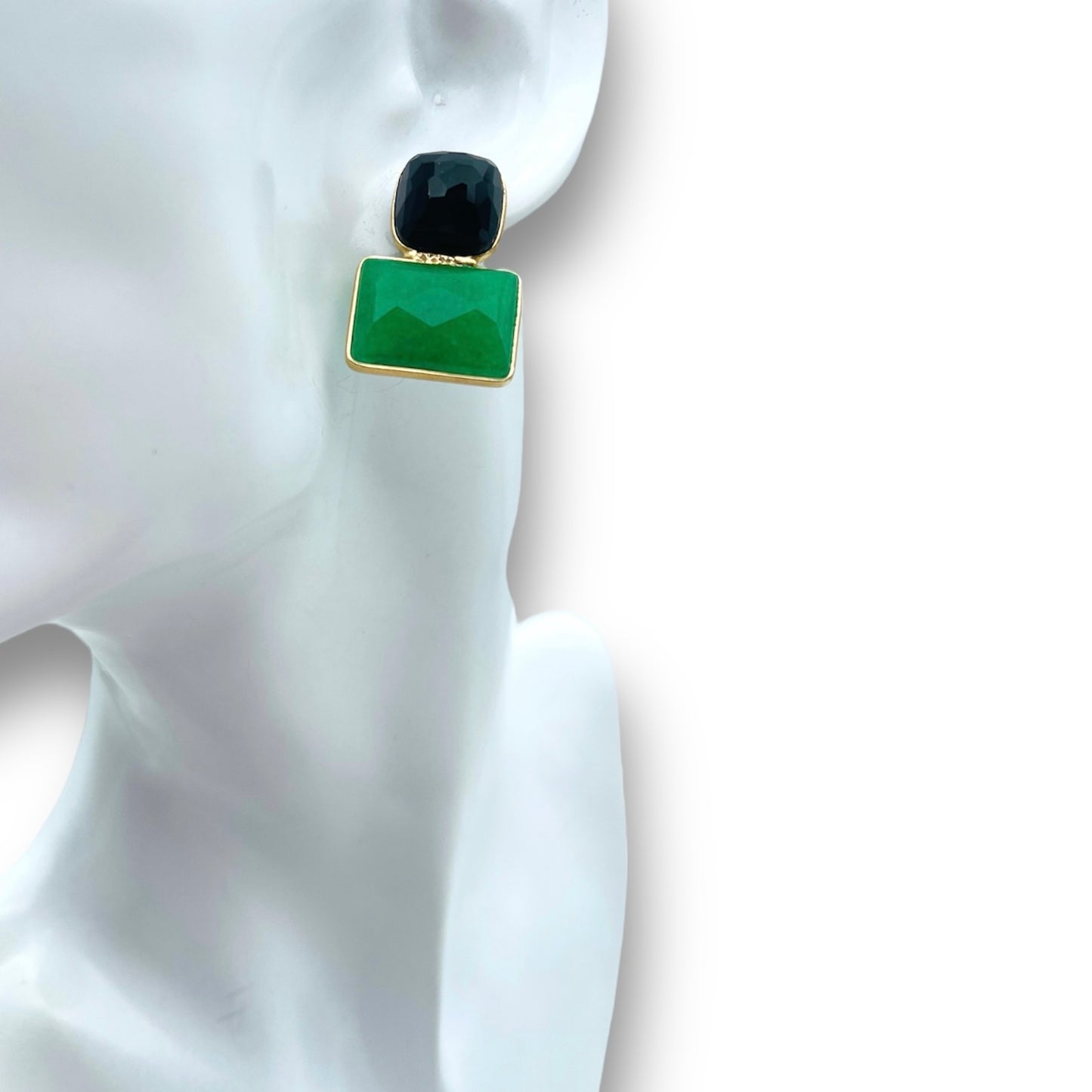 Orecchini con Onice e Quarzo Verde