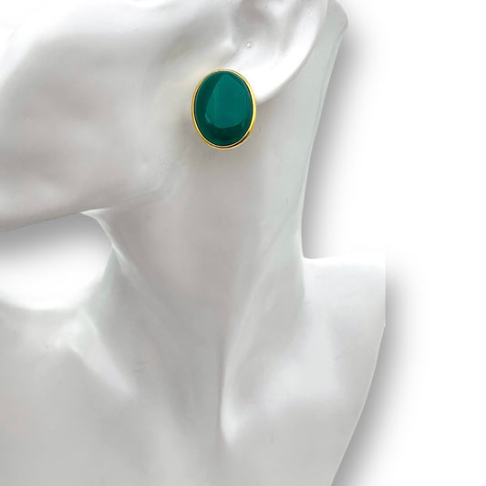 Orecchini con Agata Verde