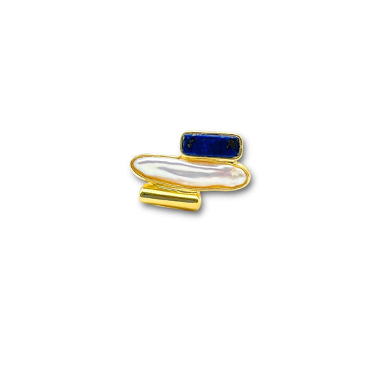 ATENE, anello con Lapis e Perla