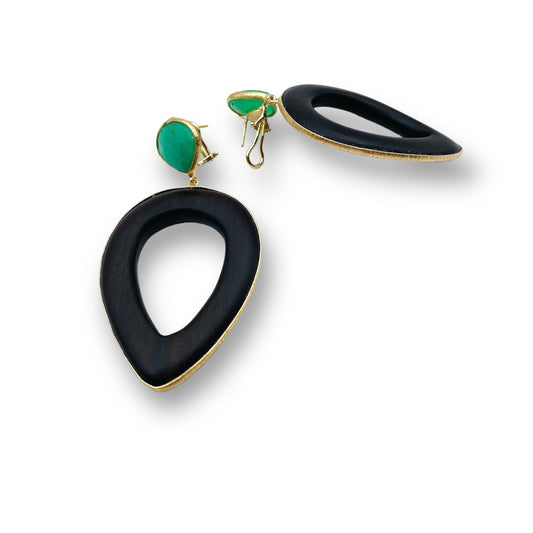 Orecchini in Ebano e Crisoprasio