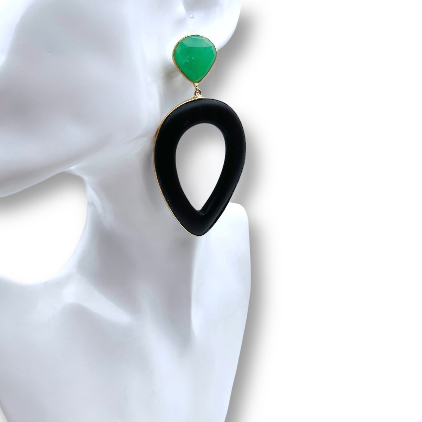Orecchini in Ebano e Crisoprasio