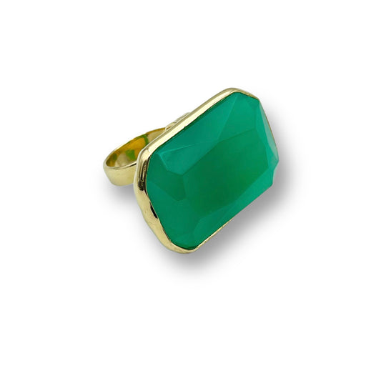 Anello Maxi con Agata Verde