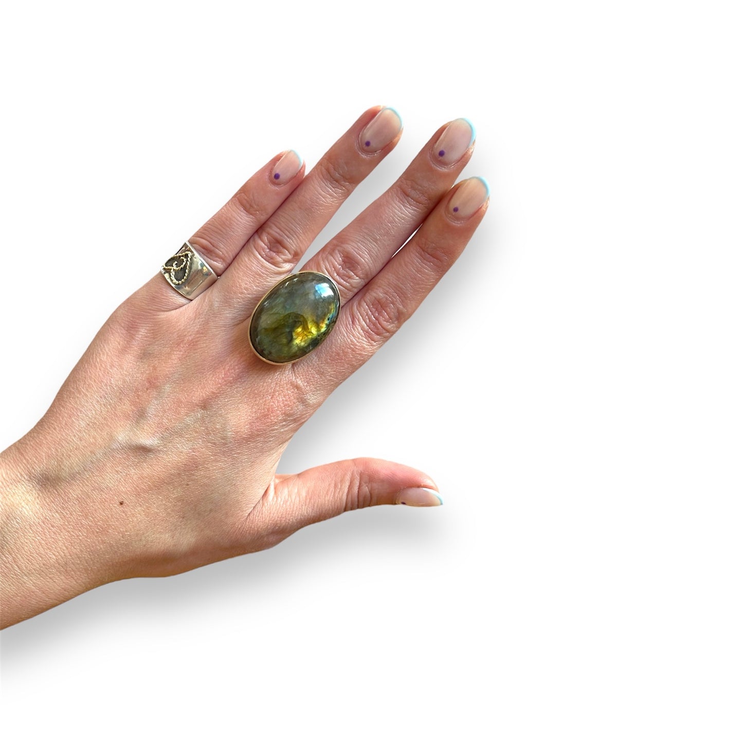 Anello Tela con Labradorite