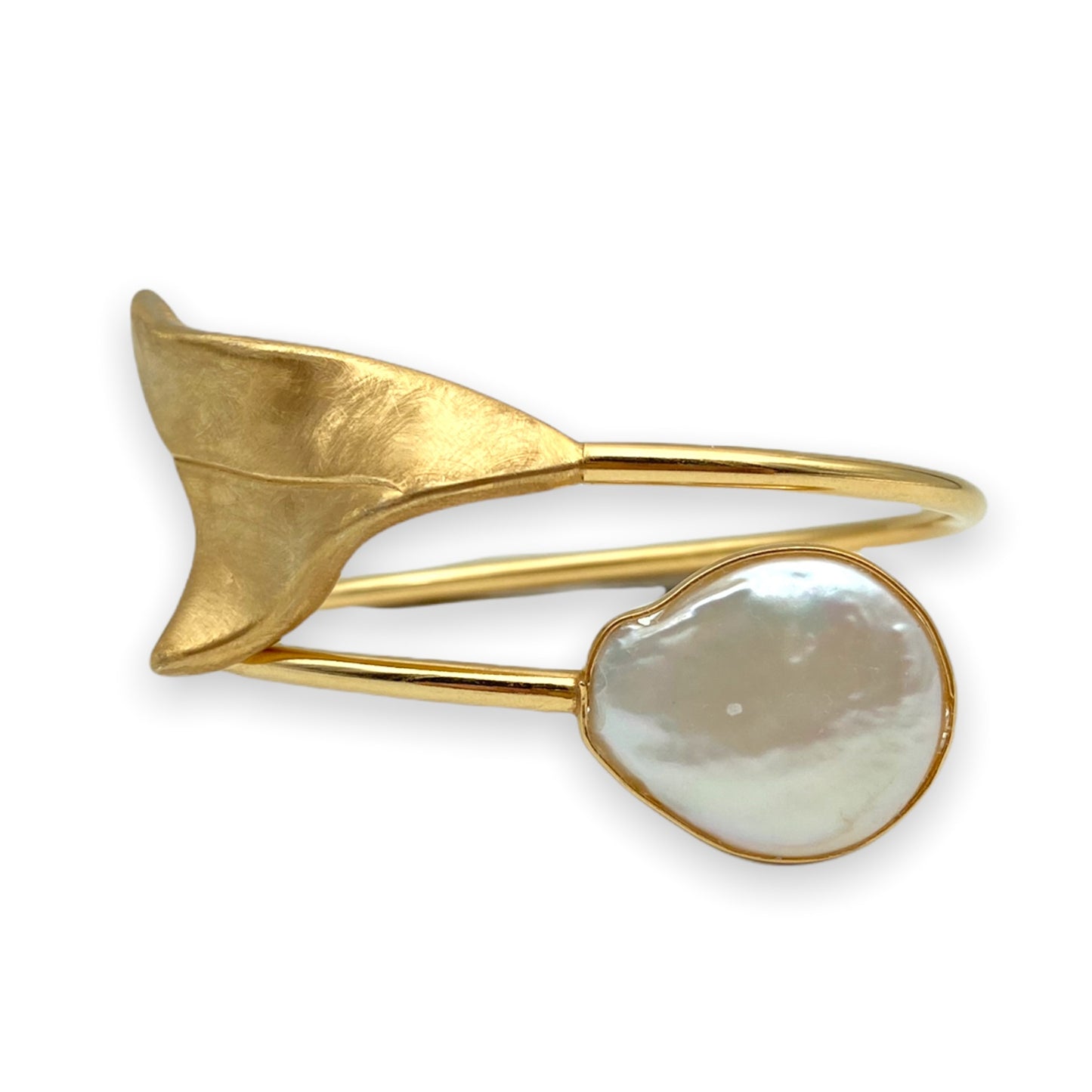 Bracciale in Argento Dorato e Perla