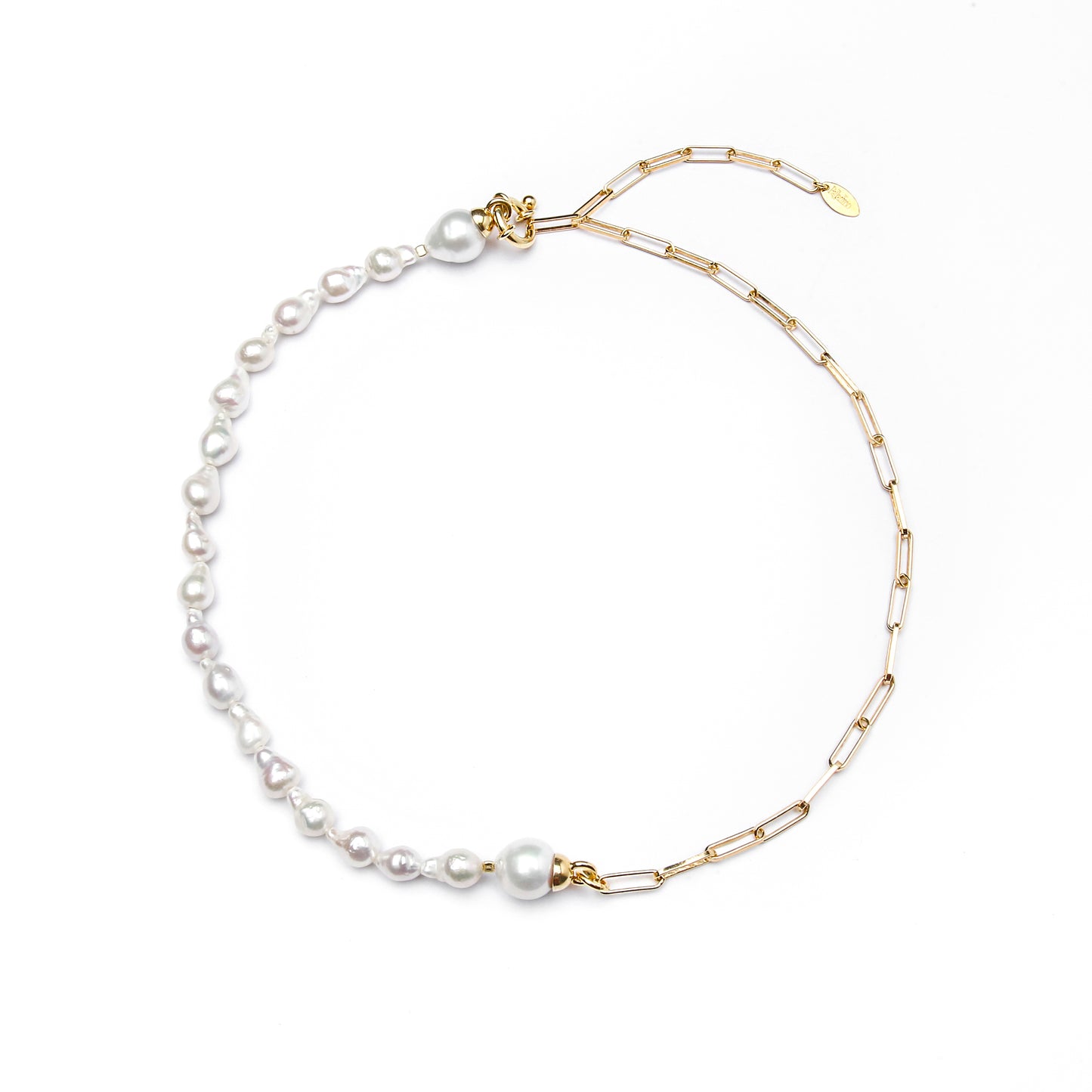 Collana "Andromeda Cometa Smart" in Argento Dorato 925 e Perle