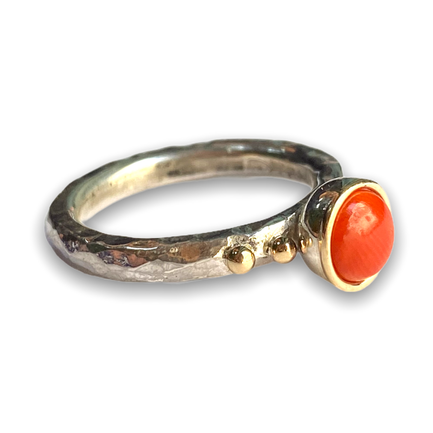 Anello "Chimera" in Argento Bianco 925, Oro 9Kt e Pietre Naturali