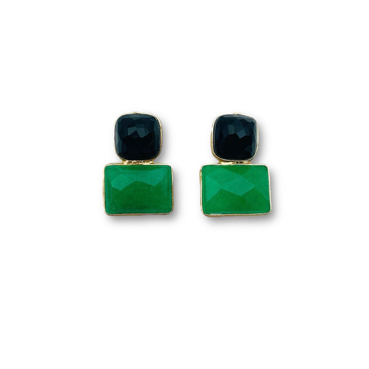 Orecchini con Onice e Quarzo Verde