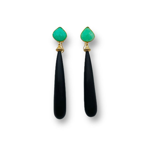 Orecchini in Ebano e Crisoprasio