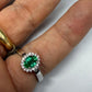 Anello in oro bianco, Smeraldo e diamanti