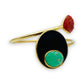 Bracciale Onice,Crisoprasio e Corallo